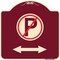 Signmission No ParkingW/ Bidirectional Arrow Heavy-Gauge Aluminum Architectural Sign, 18" x 18", BU-1818-23656 A-DES-BU-1818-23656 - alternate 1